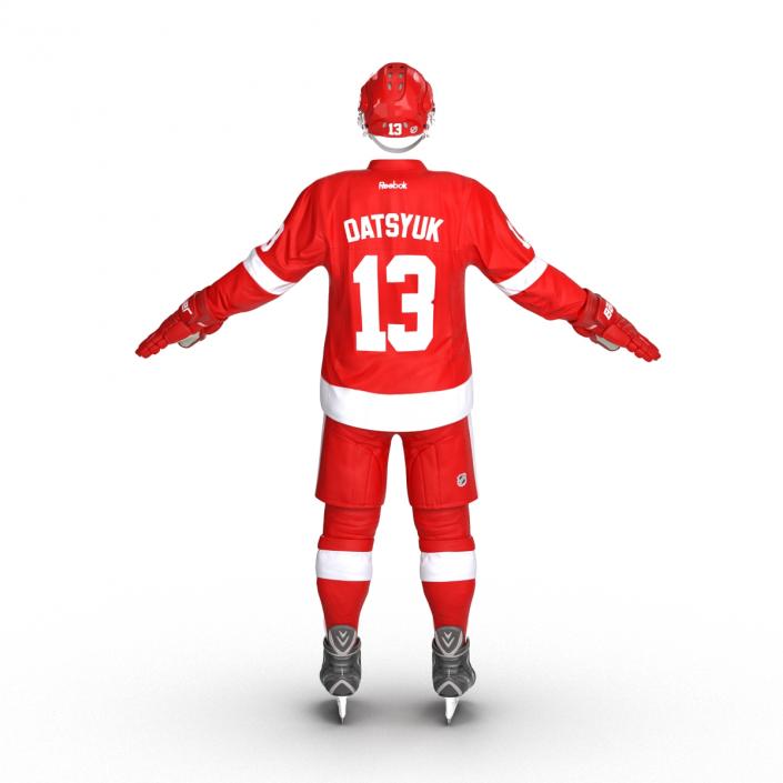 Hockey Equipment Detroit Red Wings 3D model