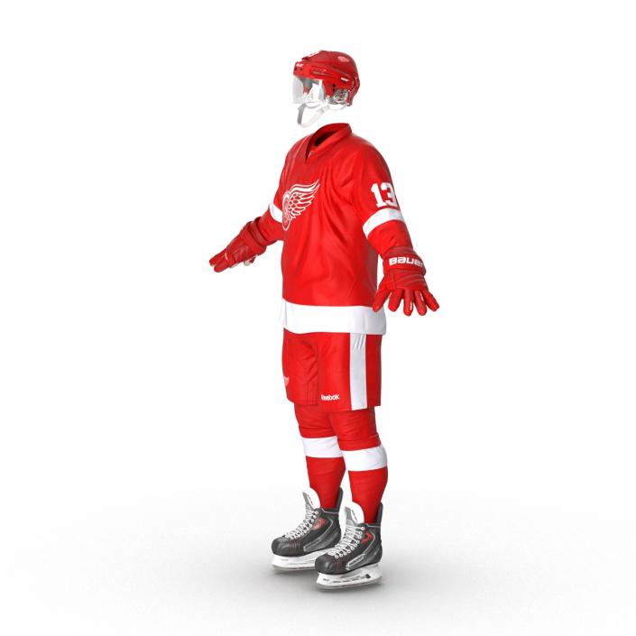 Hockey Equipment Detroit Red Wings 3D model