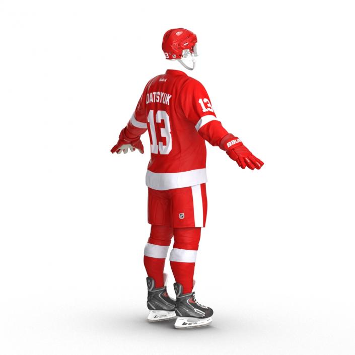 Hockey Equipment Detroit Red Wings 3D model