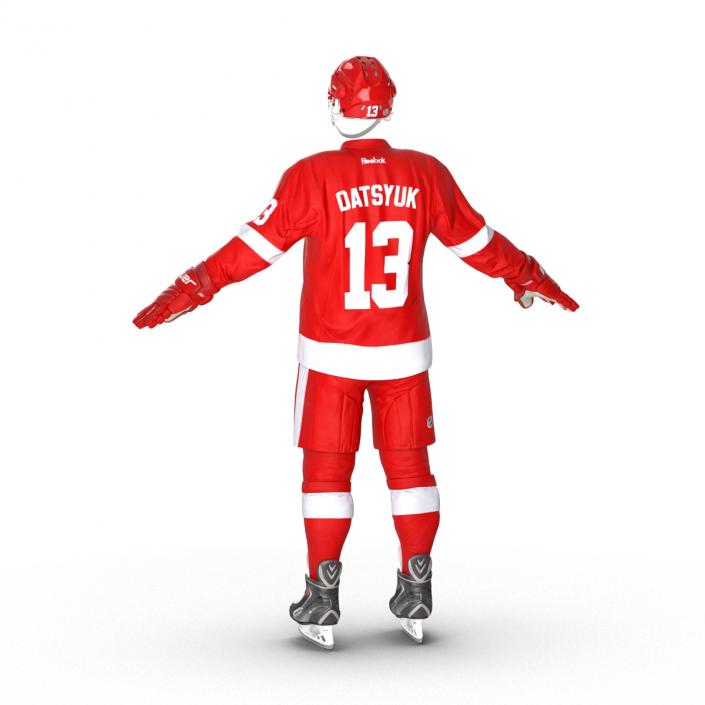 Hockey Equipment Detroit Red Wings 3D model