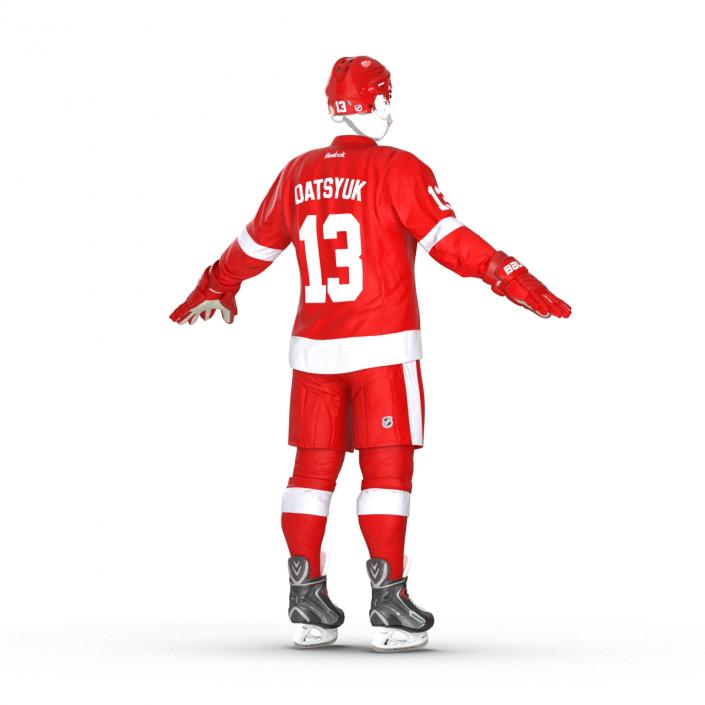 Hockey Equipment Detroit Red Wings 3D model