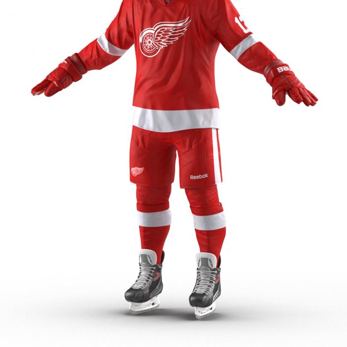 Hockey Equipment Detroit Red Wings 3D model