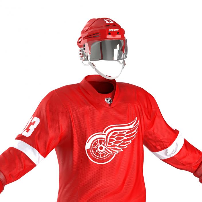 Hockey Equipment Detroit Red Wings 3D model