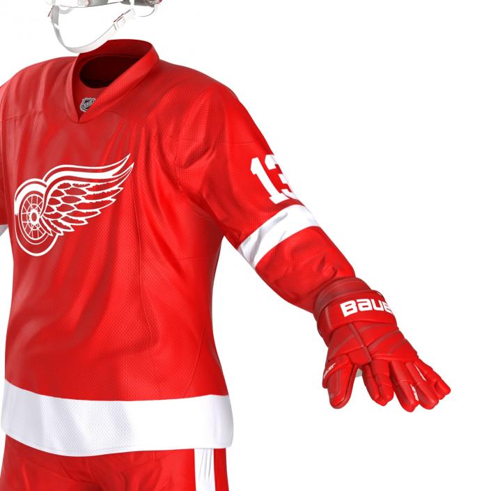 Hockey Equipment Detroit Red Wings 3D model