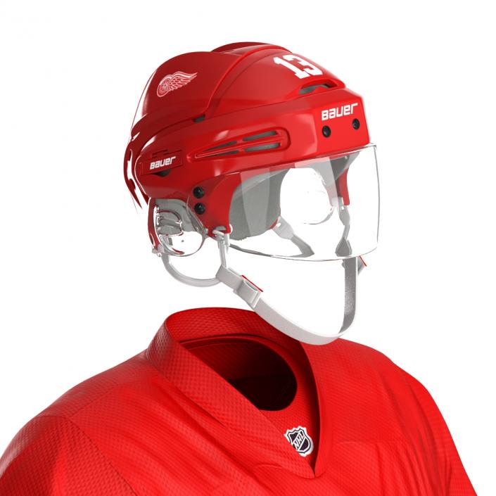 Hockey Equipment Detroit Red Wings 3D model