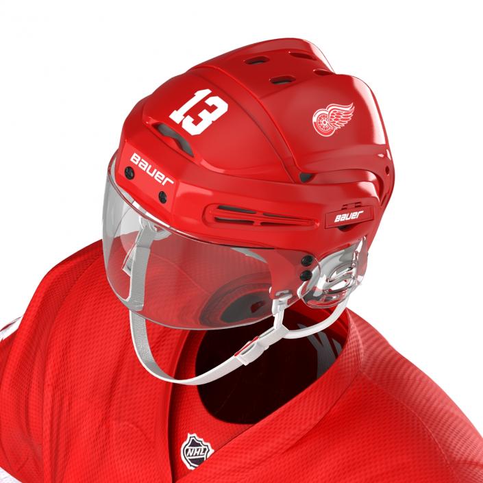 Hockey Equipment Detroit Red Wings 3D model