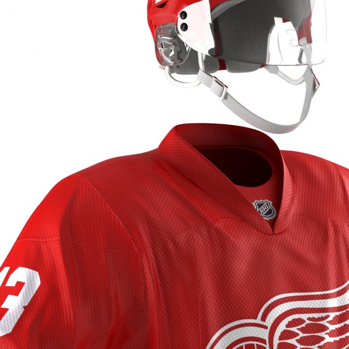 Hockey Equipment Detroit Red Wings 3D model