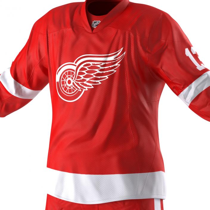 Hockey Equipment Detroit Red Wings 3D model