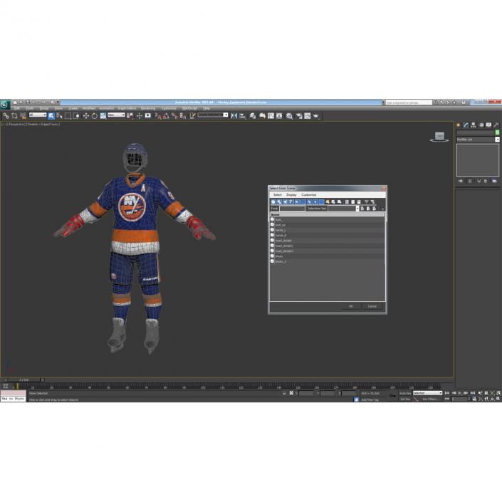 3D Hockey Equipment Islanders