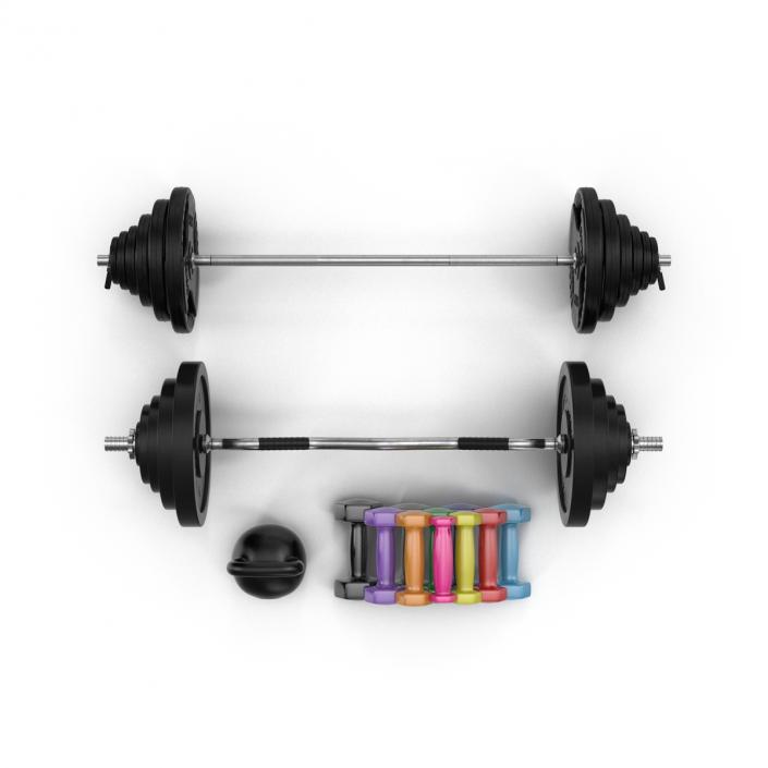 Weights and Dumbbells Collection 3D