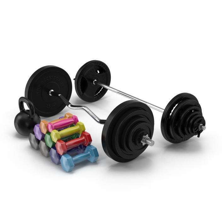 Weights and Dumbbells Collection 3D