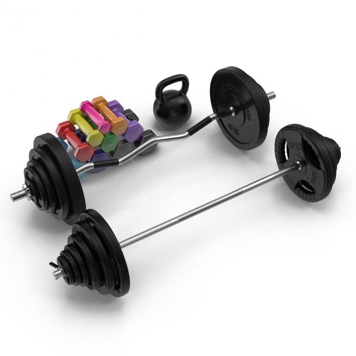 Weights and Dumbbells Collection 3D