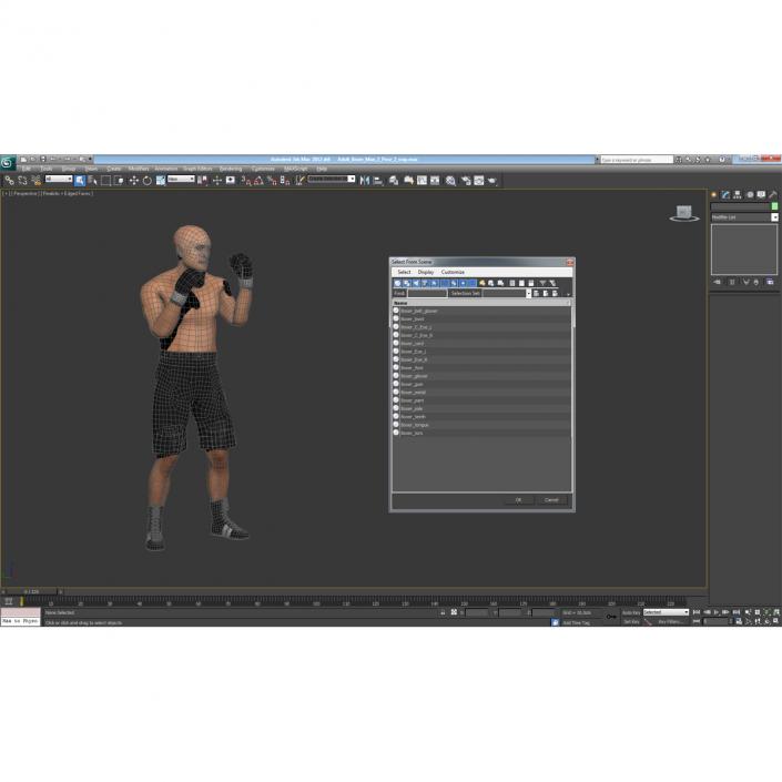 Adult Boxer Man 2 Pose 2 3D model