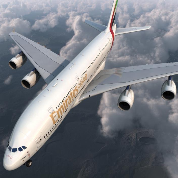 Airbus A380-900 Emirates 3D model