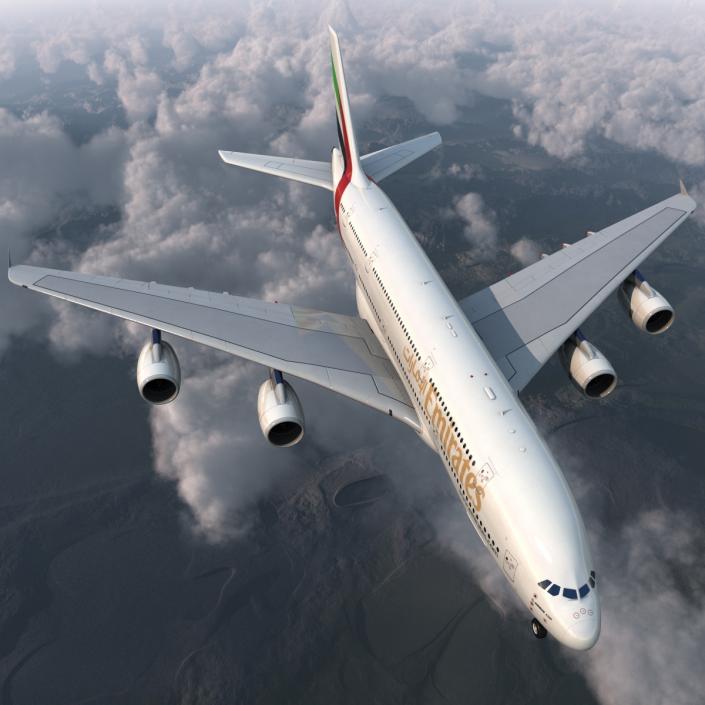 Airbus A380-900 Emirates 3D model