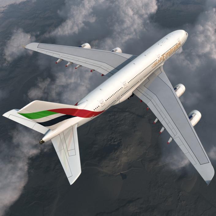 Airbus A380-900 Emirates 3D model