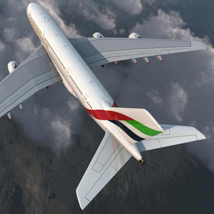 Airbus A380-900 Emirates 3D model