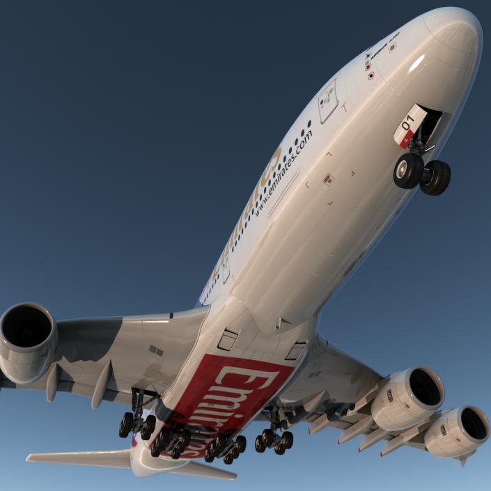 Airbus A380-900 Emirates 3D model