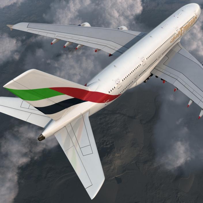 Airbus A380-900 Emirates 3D model