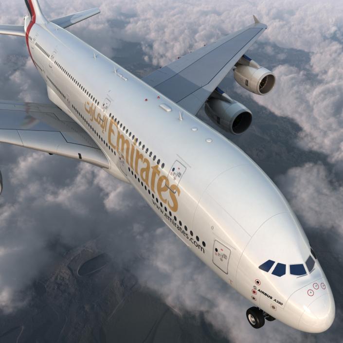 Airbus A380-900 Emirates 3D model