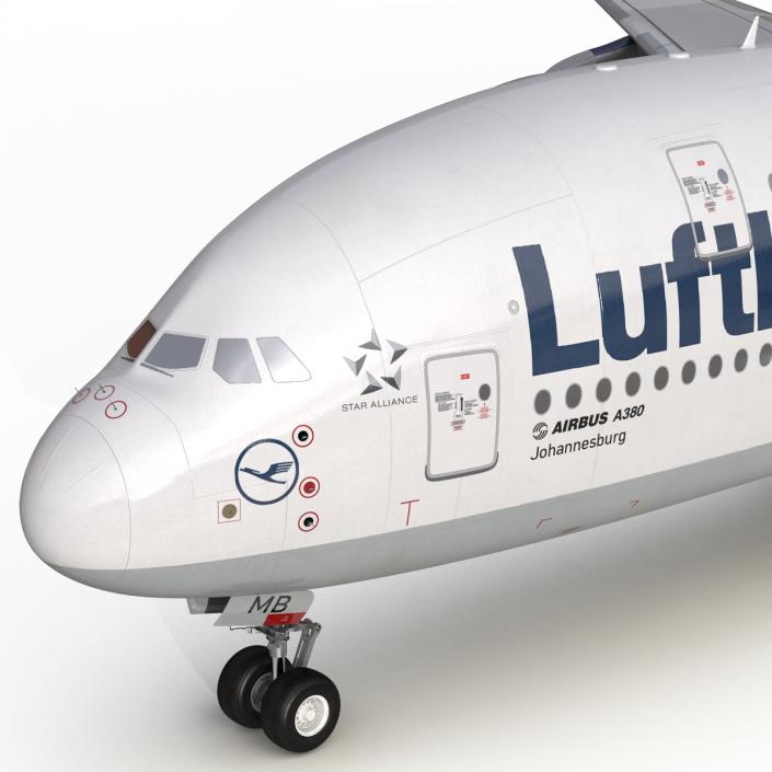 3D model Airbus A380-900 Lufthansa