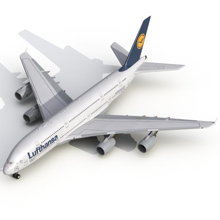 3D model Airbus A380-900 Lufthansa