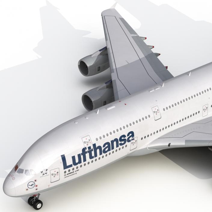 3D model Airbus A380-900 Lufthansa