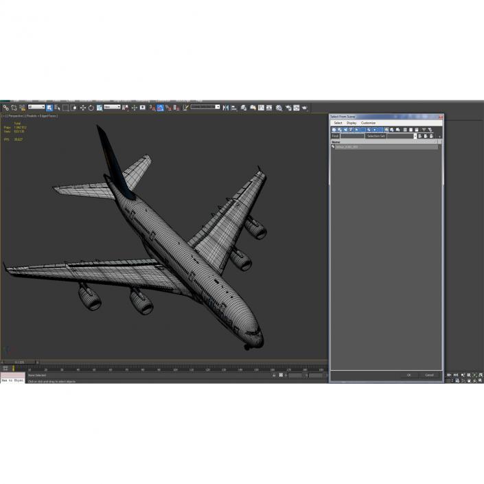 3D model Airbus A380-900 Lufthansa