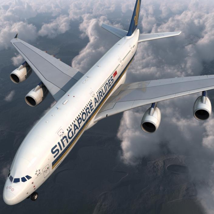 Airbus A380-900 Singapore Airlines 3D model