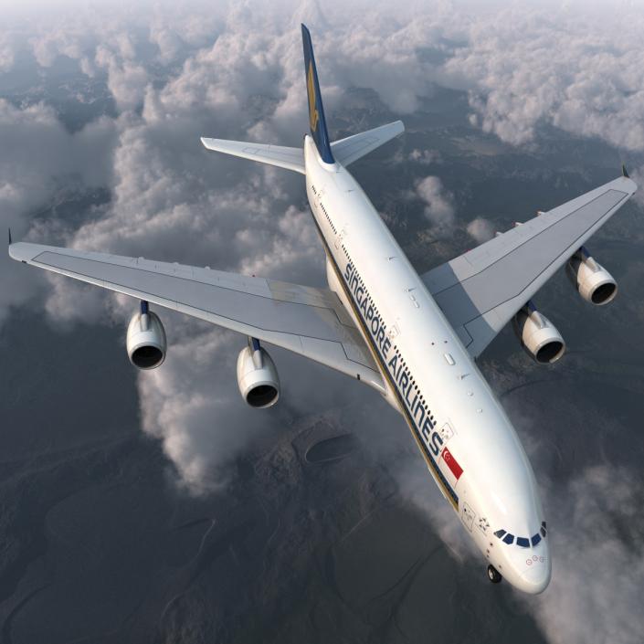 Airbus A380-900 Singapore Airlines 3D model