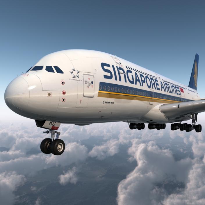 Airbus A380-900 Singapore Airlines 3D model