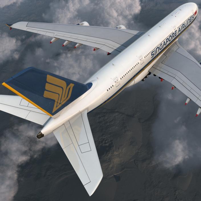 Airbus A380-900 Singapore Airlines 3D model