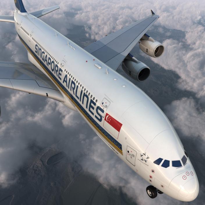 Airbus A380-900 Singapore Airlines 3D model