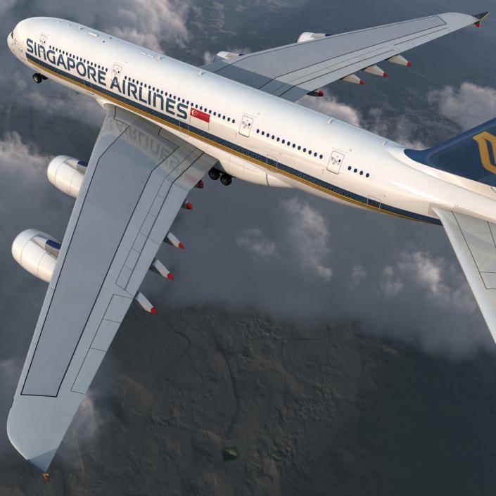 Airbus A380-900 Singapore Airlines 3D model