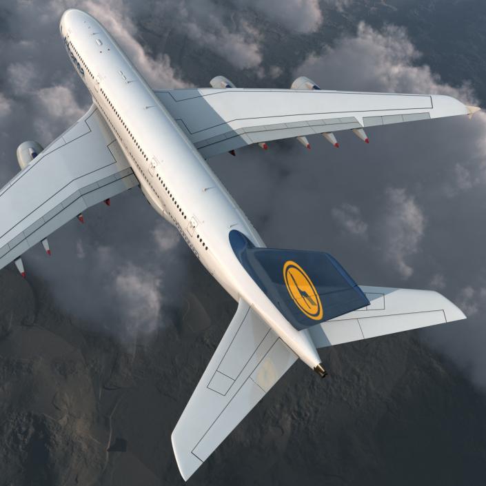 3D model Airbus A380-900 Lufthansa