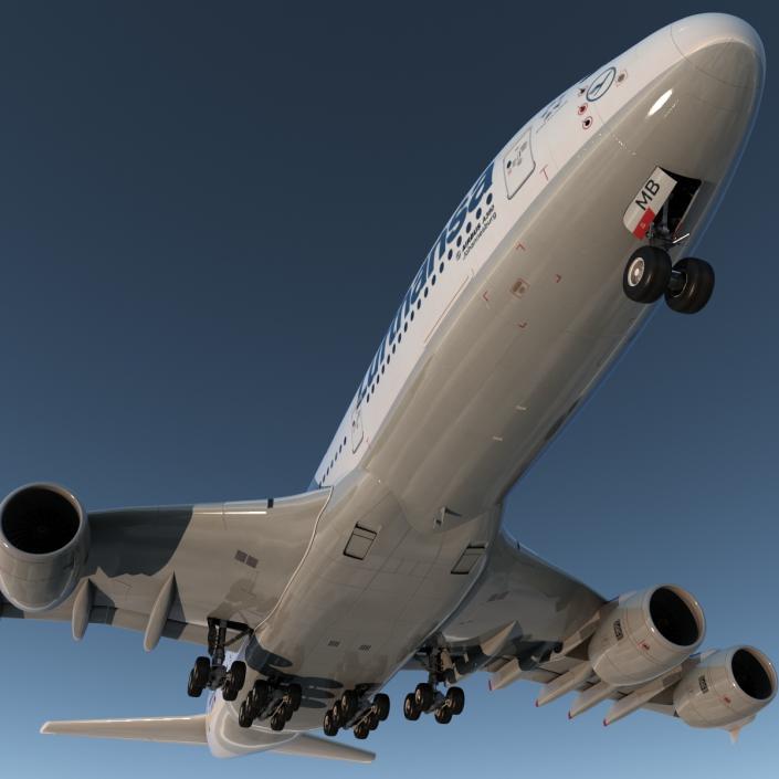 3D model Airbus A380-900 Lufthansa