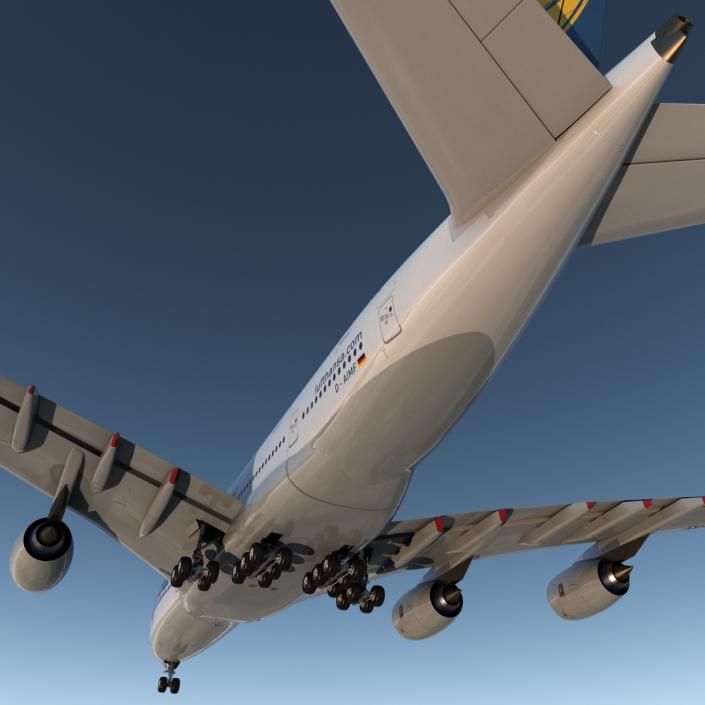 3D model Airbus A380-900 Lufthansa