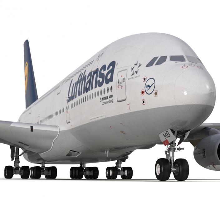 3D model Airbus A380-900 Lufthansa