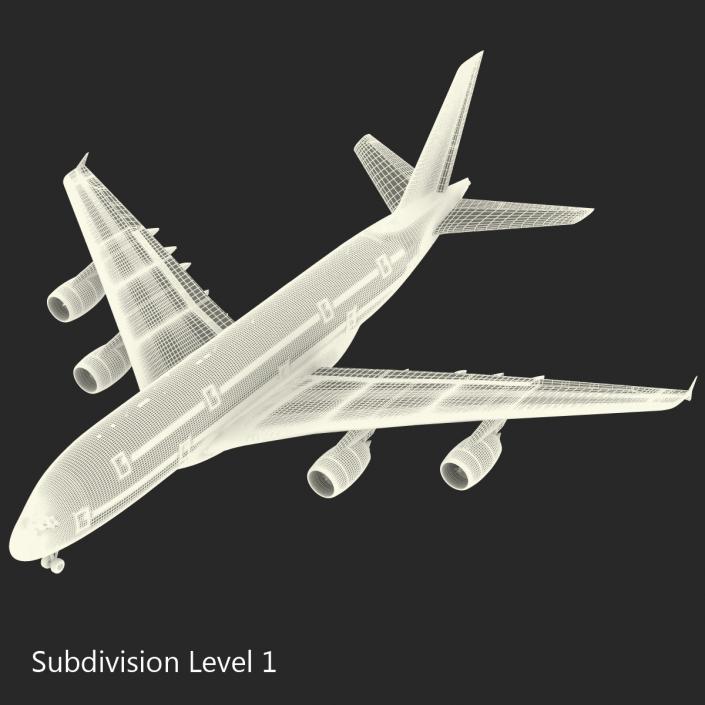 3D model Airbus A380-900 Lufthansa