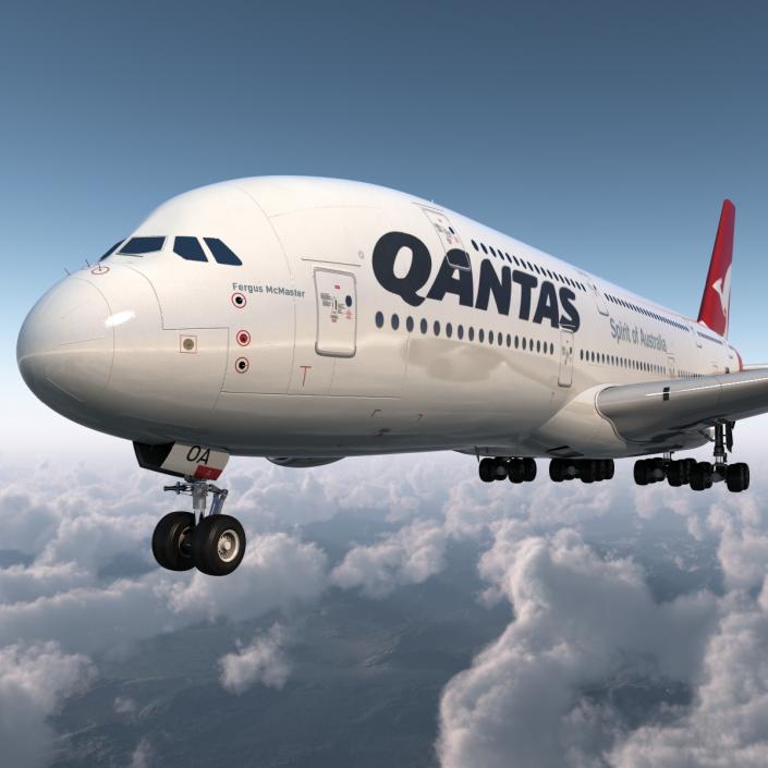 Airbus A380-900 Qantas 3D