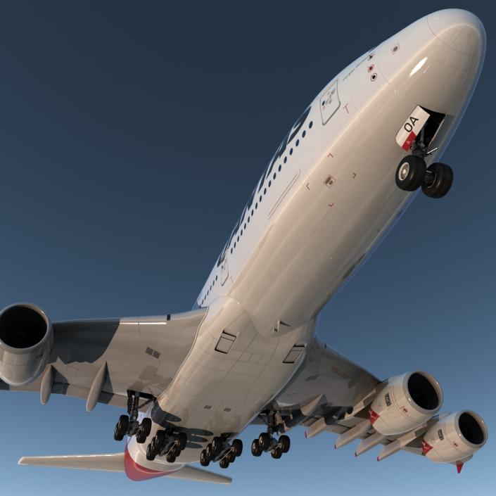 Airbus A380-900 Qantas 3D