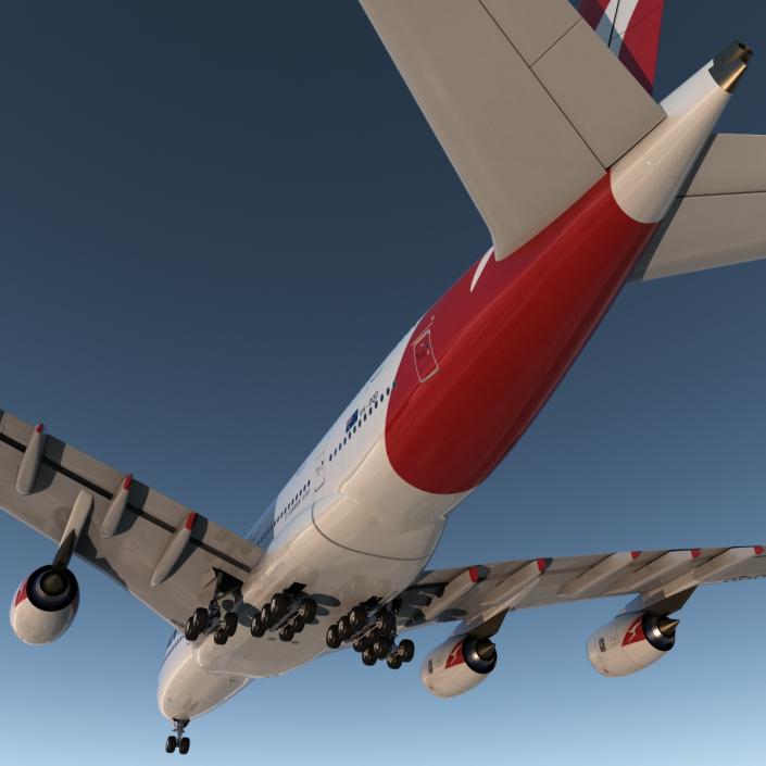 Airbus A380-900 Qantas 3D