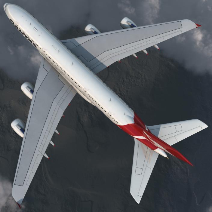 Airbus A380-900 Qantas 3D