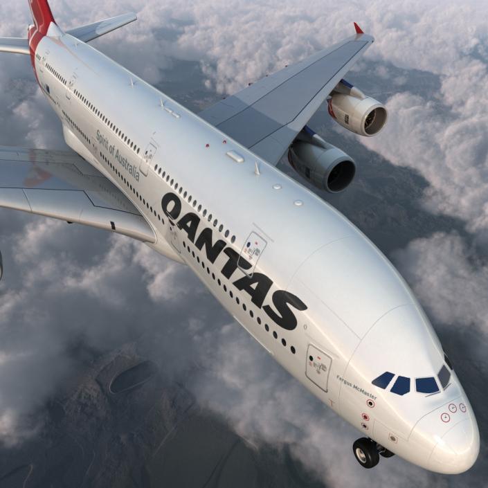 Airbus A380-900 Qantas 3D