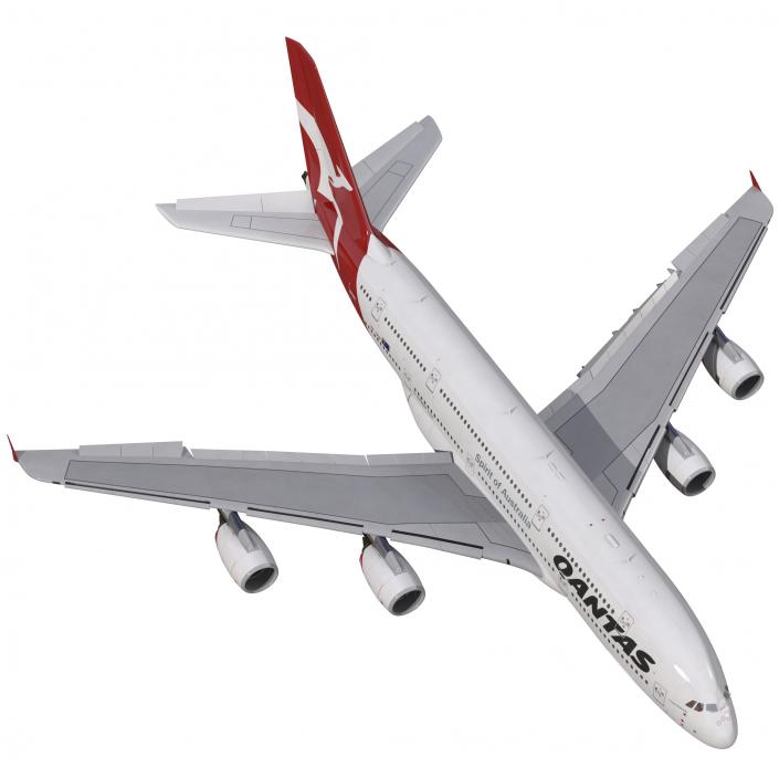 Airbus A380-900 Qantas Rigged 3D model