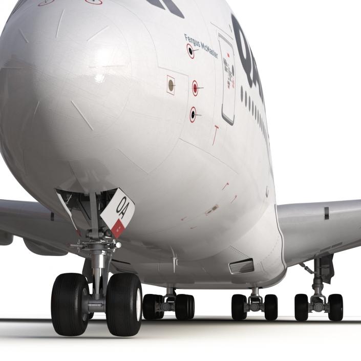 Airbus A380-900 Qantas Rigged 3D model