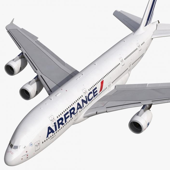 3D Airbus A380-900 Air France Rigged model