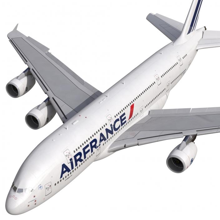 3D Airbus A380-900 Air France Rigged model