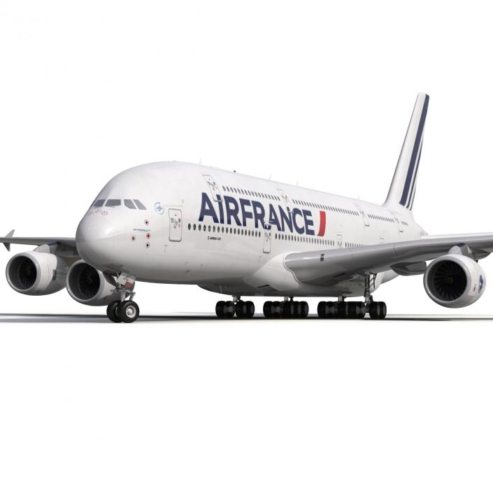 3D Airbus A380-900 Air France Rigged model