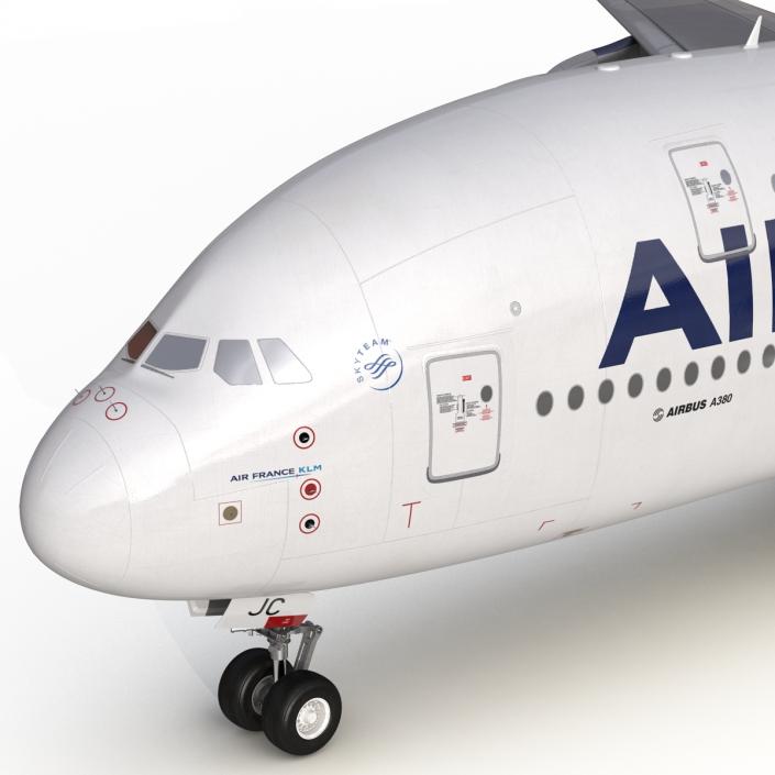 3D Airbus A380-900 Air France Rigged model